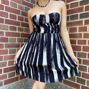 Charlotte Russe Black and White strapless dress